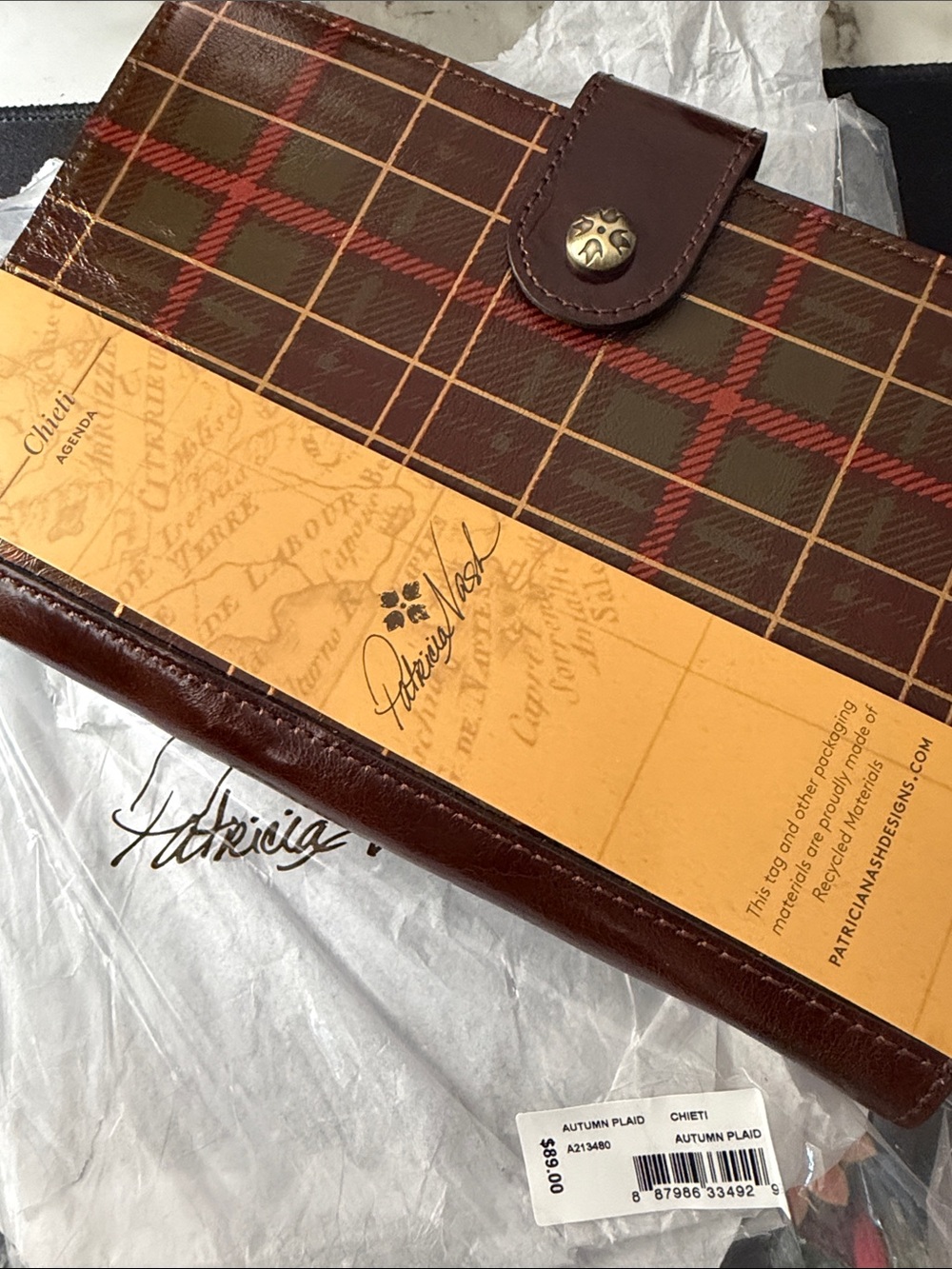 Patricia Nash Autumn Plaid Agenda Brand New